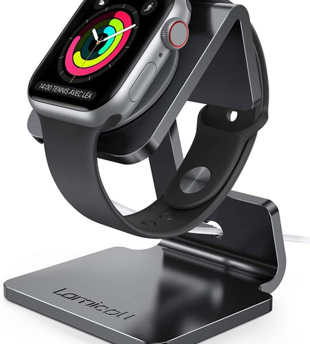 Stand for Apple Watch, Charging Stand - Desk Watch Stand Holder Charging Dock Station Compatible with Apple Watch Series SE Ultra/Series 8/7/6/5/4/3/2/1, 49Mm/45Mm/44Mm/42Mm/41Mm/ 38Mm, Black
