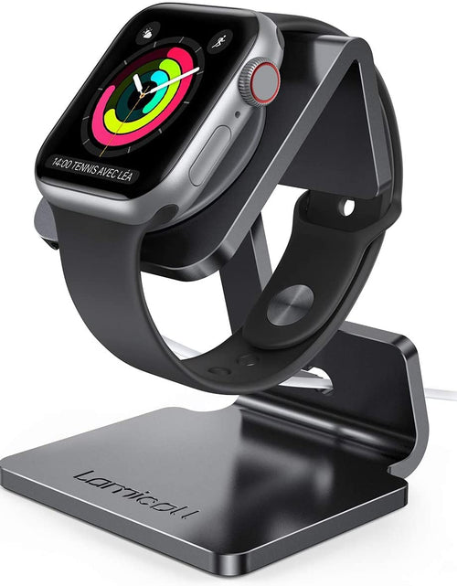 Load image into Gallery viewer, Stand for Apple Watch, Charging Stand - Desk Watch Stand Holder Charging Dock Station Compatible with Apple Watch Series SE Ultra/Series 8/7/6/5/4/3/2/1, 49Mm/45Mm/44Mm/42Mm/41Mm/ 38Mm, Black
