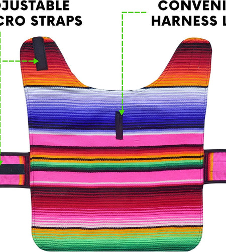 Handmade Dog Poncho from Mexican Serape Blanket - Southwestern and Tie Dye Dog Clothes - Coat - Costume - Sweater - Vest