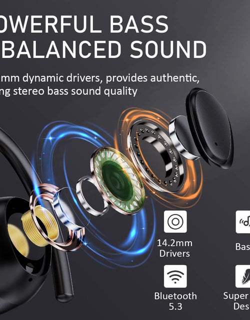 Load image into Gallery viewer, Wireless Earbud, Bluetooth 5.1 Headphones Sport Wireless Bluetooth Earphones in Ear Noise Cancelling Earbud with Mic Deep Bass, Earhooks Ear Buds IP7 Waterproof 48H Headset for Running Gym[2021 New]
