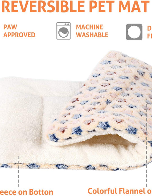 Load image into Gallery viewer, Dog Bed Crate Pad Ultra Soft Pet Bed with Cute Star Print Washable Crate Mat for Large Medium Small Dogs Reversible Fleece Dog Crate Kennel Mat Cat Bed Liner 21 X 12 Inch Brown
