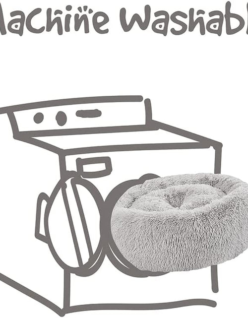 Load image into Gallery viewer, Donut Cat Bed, Faux Fur Dog Beds for Medium Small Dogs - Self Warming Indoor round Pillow Cuddle
