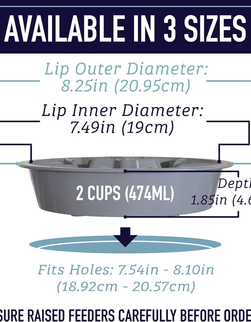 Load image into Gallery viewer, Slow Feeder Dog Bowls - Cup Maze Puzzle Food Bowl with Feeder Holes, Fits into Elevated Pet Feeders - Slow Eating for Large, Medium &amp; Small Sized Breeds (2 Cup - 7.5-8 Inch Feeder Holes)
