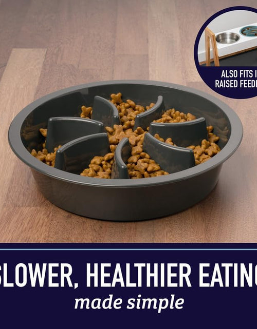 Load image into Gallery viewer, Slow Feeder Dog Bowls - Cup Maze Puzzle Food Bowl with Feeder Holes, Fits into Elevated Pet Feeders - Slow Eating for Large, Medium &amp; Small Sized Breeds (2 Cup - 7.5-8 Inch Feeder Holes)
